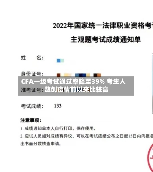 CFA一级考试通过率降至39% 考生人数创疫情前以来比较高
-第2张图片