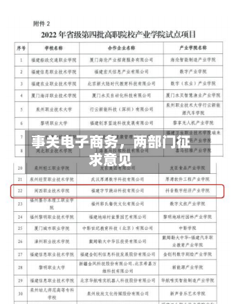 事关电子商务	，两部门征求意见-第3张图片
