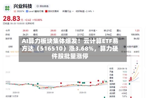 AI算力板块集体爆发！云计算ETF易方达（516510）涨3.68%，算力硬件股批量涨停