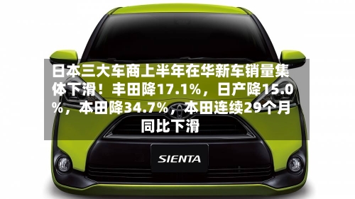 日本三大车商上半年在华新车销量集体下滑！丰田降17.1%，日产降15.0%	，本田降34.7%，本田连续29个月同比下滑-第3张图片