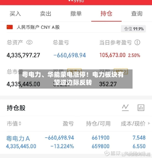 粤电力、华能蒙电涨停！电力板块有望迎边际反转-第2张图片