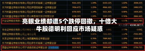 亮眼业绩却遭5个跌停回撤，十倍大牛股德明利回应市场疑惑-第2张图片