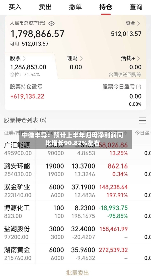 中微半导:预计上半年归母净利润同比增长90.82%左右-第2张图片