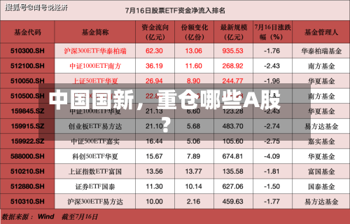中国国新	，重仓哪些A股？-第2张图片