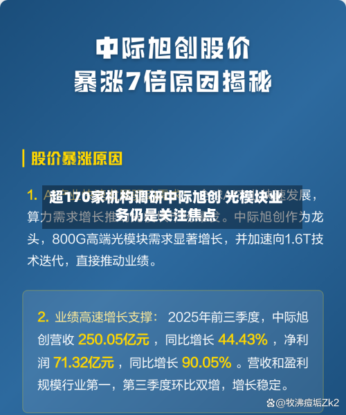 超170家机构调研中际旭创 光模块业务仍是关注焦点-第2张图片