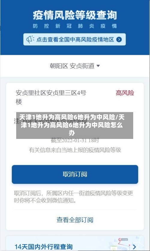 天津1地升为高风险6地升为中风险/天津1地升为高风险6地升为中风险怎么办-第2张图片