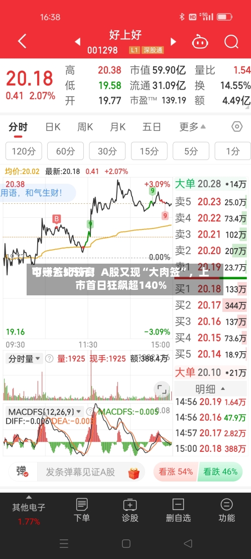 中一签比较高可赚7.5万元！A股又现“大肉签	”	，上市首日狂飙超140%-第3张图片