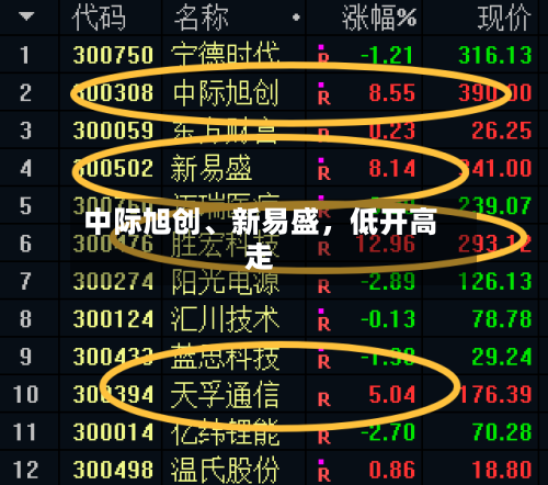 中际旭创、新易盛，低开高走-第3张图片