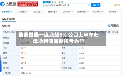 佳鑫世界资源早盘一度涨超6% 公司上半年归母净利润同期扭亏为盈-第2张图片