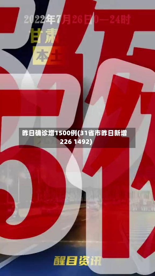 昨日确诊增1500例(31省市昨日新增226 1492)