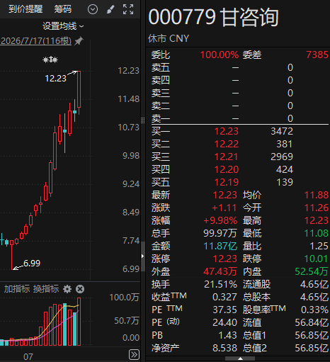 甘咨询紧急澄清！“高盛重仓持有	”报道不实
